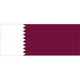 Drapeau Autocollant Qatar 5 cm