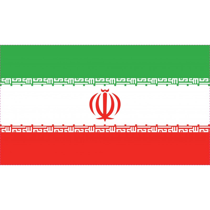 Drapeau Autocollant Iran 10 cm