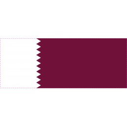Drapeau Autocollant Qatar 10 cm
