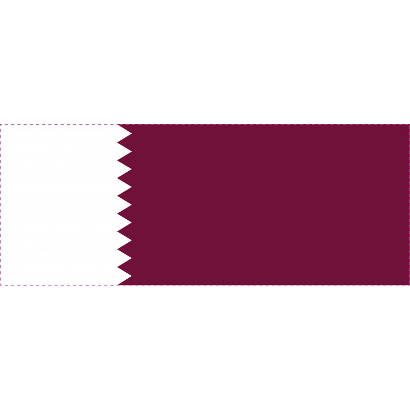 Drapeau Autocollant Qatar 10 cm