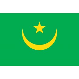 Drapeau Autocollant Mauritania 10 cm