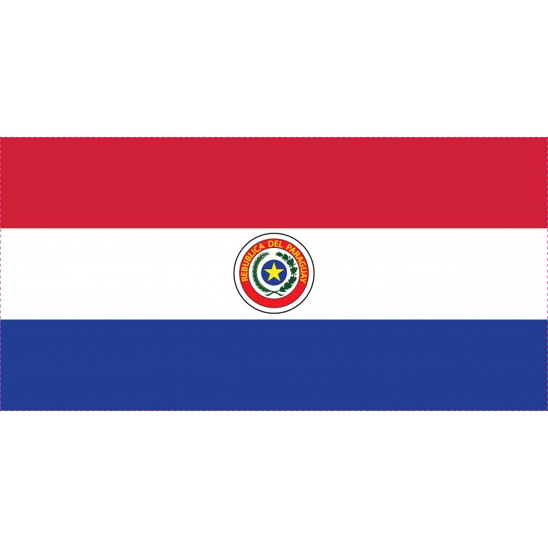 Drapeau Autocollant Paraguay 10 cm