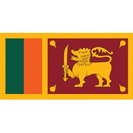 Drapeau Autocollant Sri Lanka 10 cm