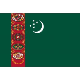 Drapeau Autocollant Turkménistan 10 cm