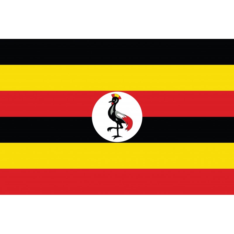 Drapeau Autocollant Ouganda 10 cm