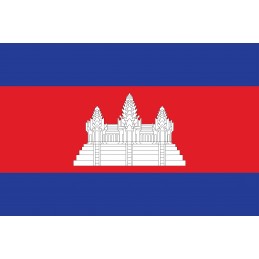 Drapeau Autocollant du Cambodge 10 cm