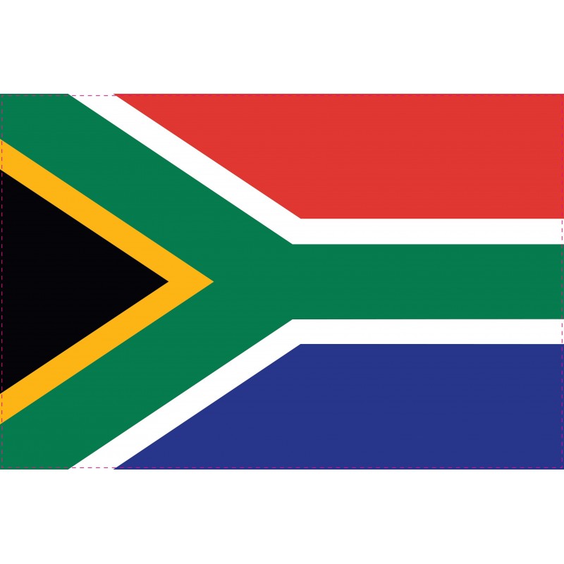 Drapeau Autocollant Afrique du Sud 10 cm