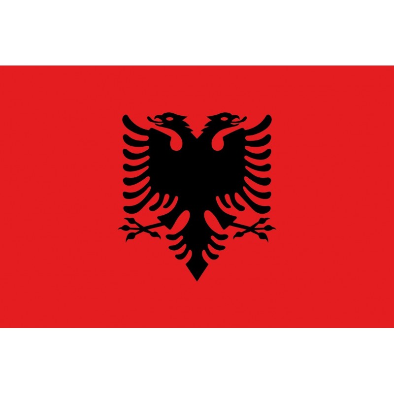 Drapeau Autocollant Albanie 10 cm
