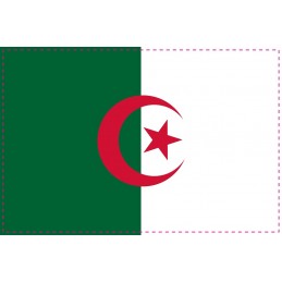 Drapeau Autocollant Algérie 10 cm