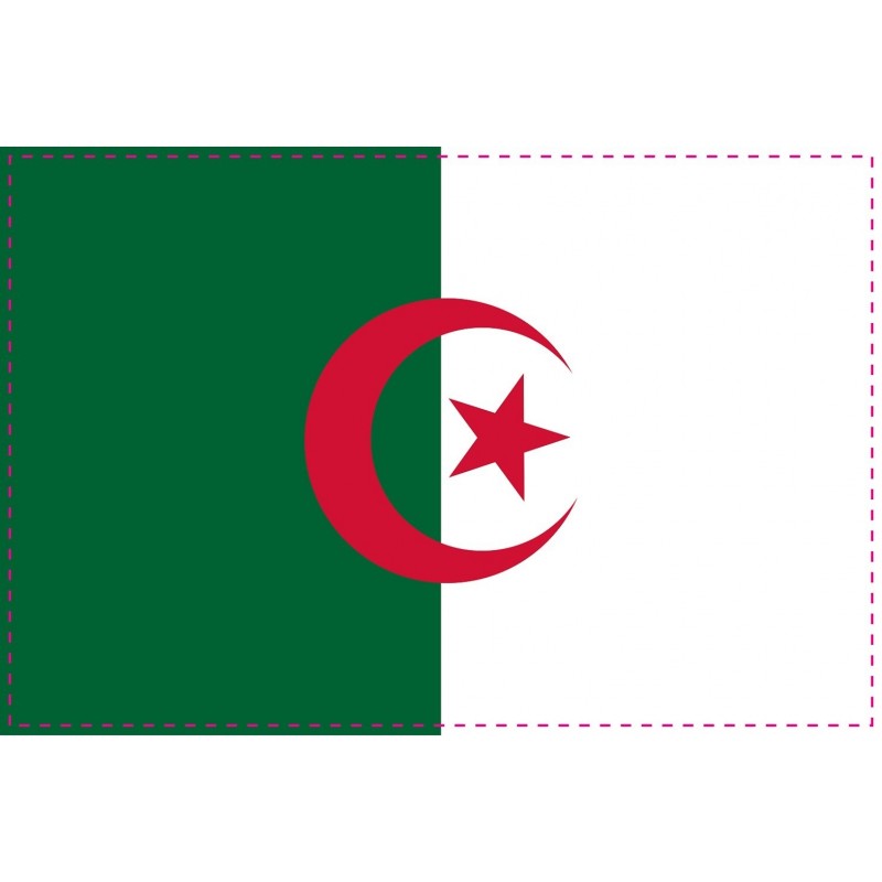 Drapeau Autocollant Algérie 10 cm Drapeau Autocollant Algérie 10 cm
