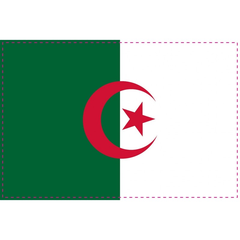 Drapeau Autocollant Algérie 10 cm