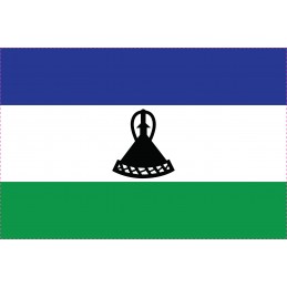 Drapeau Autocollant du Lesotho 10 cm