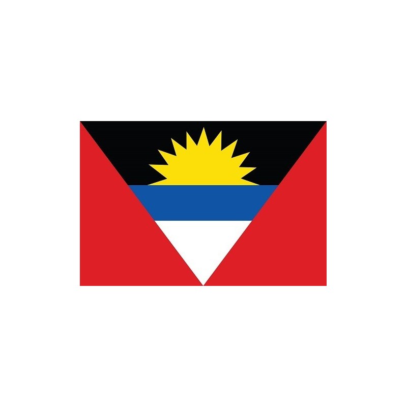 Drapeau Autocollant Antigua et Barbuda 10 cm