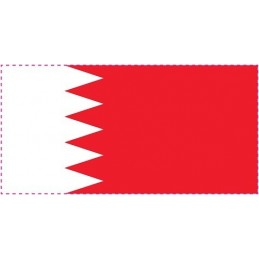 Drapeau Autocollant Bahreïn 10 cm