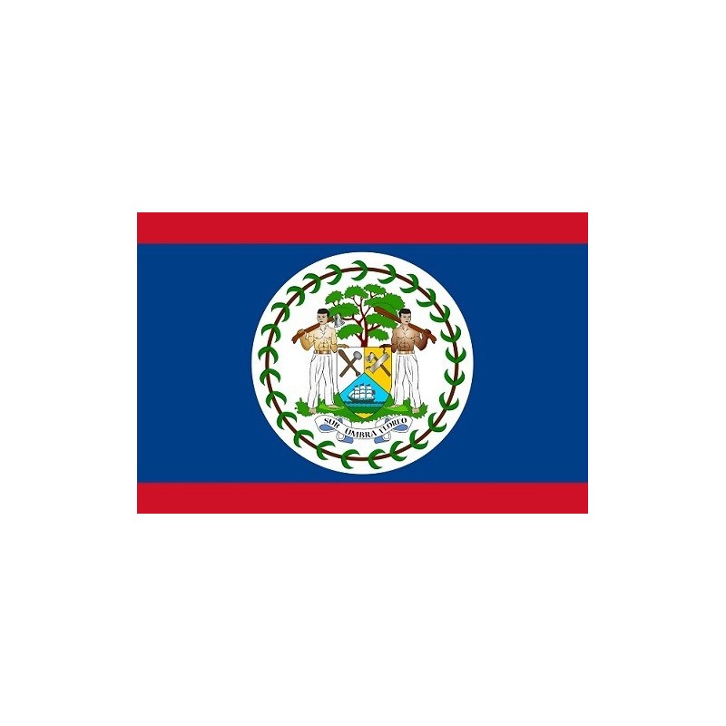 Drapeau Autocollant Belize 10 cm Drapeau Autocollant Belize 10 cm