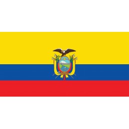 Drapeau Autocollant Equateur 10 cm