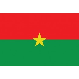 Drapeau Autocollant Burkina Faso 10 cm