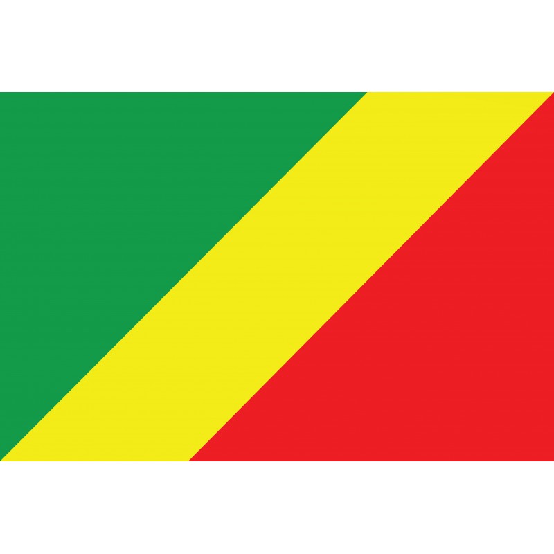 Drapeau Autocollant Congo 10 cm