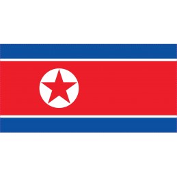 Drapeau Autocollant Corée du Nord 10 cm