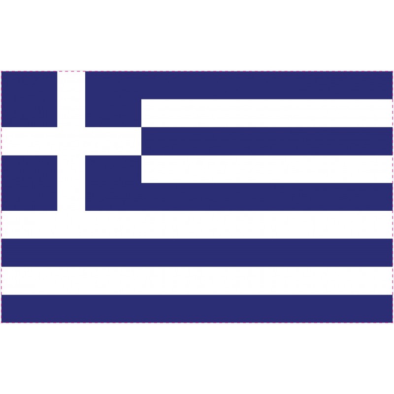 Drapeau Autocollant Grèce 10 cm