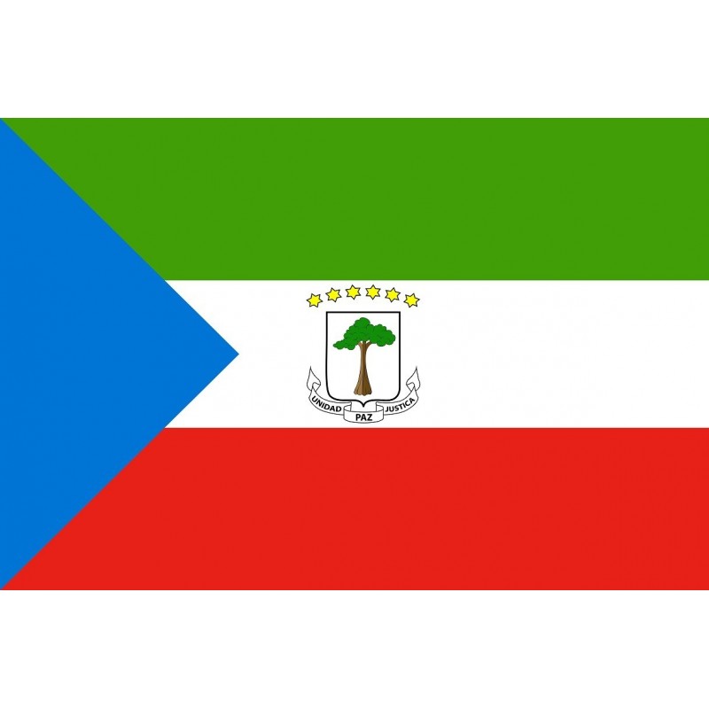 Drapeau Autocollant Guinée Équatoriale 10 cm