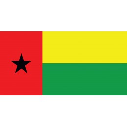 Drapeau Autocollant de la Guinée Bissau 10 cm