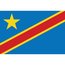 Drapeau Autocollant de la République Démocratique du Congo 10 cm