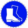 Panneau Autocollant D’Obligation - Chaussures de Sécurité Obligatoire