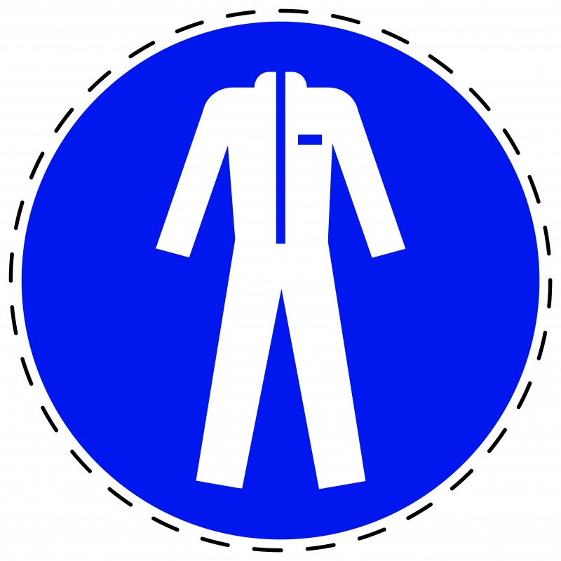 Panneau Autocollant D’Obligation - Vêtements de Protection Obligatoires