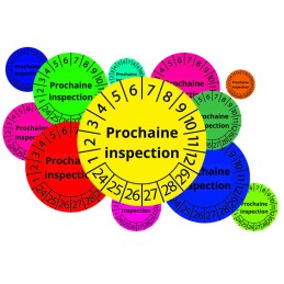 Pastilles de contrôle "Prochaine inspection"