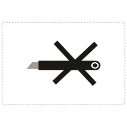 Étiquettes d'expédition "Cutter interdit"