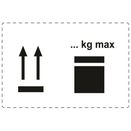 Étiquettes d'expédition "Haut + Poids maximum"