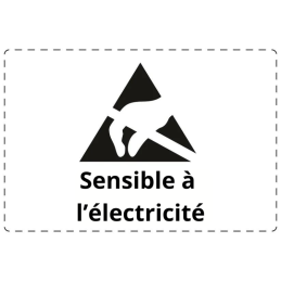 Étiquettes d'expédition "sensible à l'électricité"