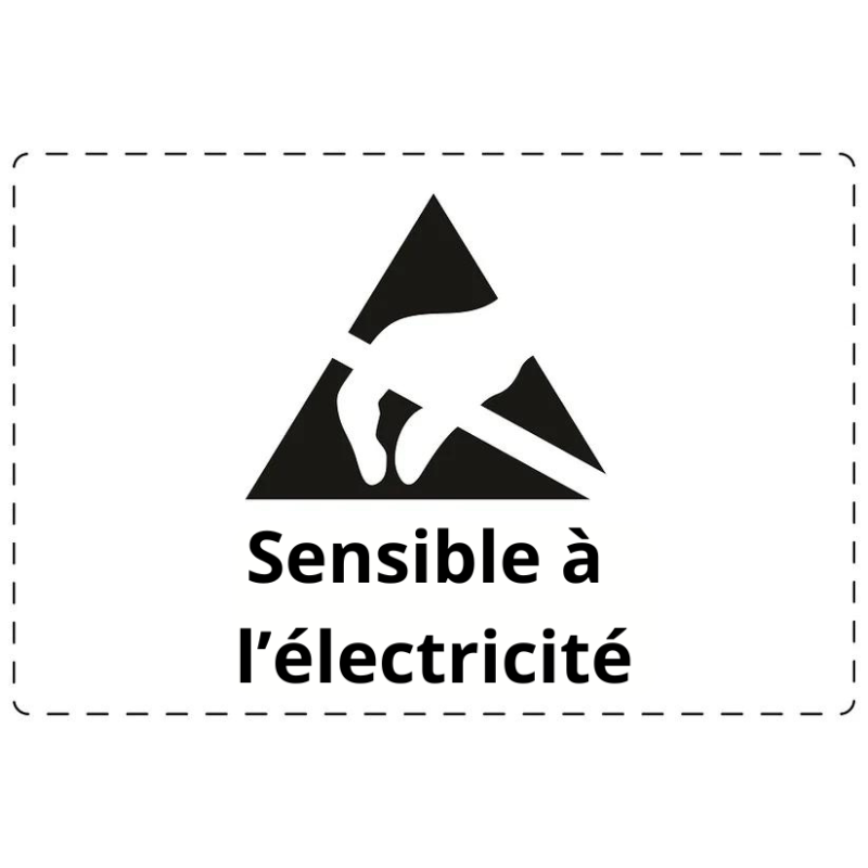 Étiquettes d'expédition "sensible à l'électricité" Étiquettes d'expédition "sensible à l'électricité"