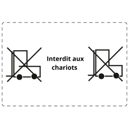 Étiquette d'expédition "Interdit aux chariots élévateurs"