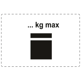 Étiquettes d'expédition "Poids maximum"