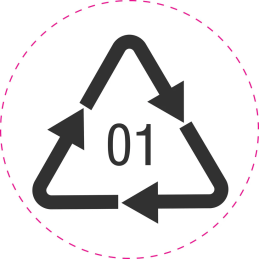 Étiquette de recyclage numéro 1 (PETE)