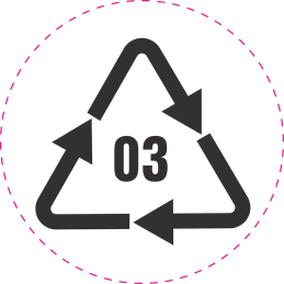Étiquette de recyclage (V) 'Code de recyclage 03'
