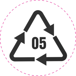 Étiquette de recyclage (PP) 'Code de recyclage 05'
