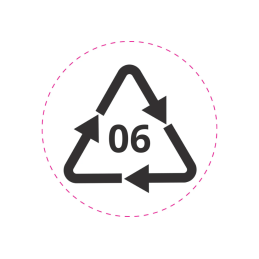Étiquette de recyclage (PS) 'Code de recyclage 06'