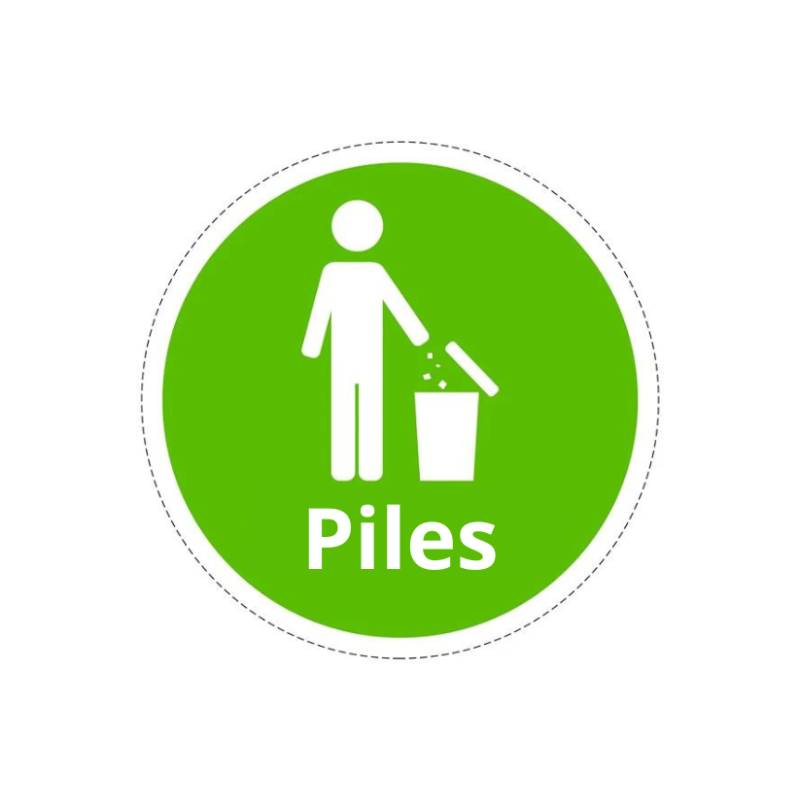 Étiquette de tri des déchets "PILES" Étiquette de tri des déchets "PILES"