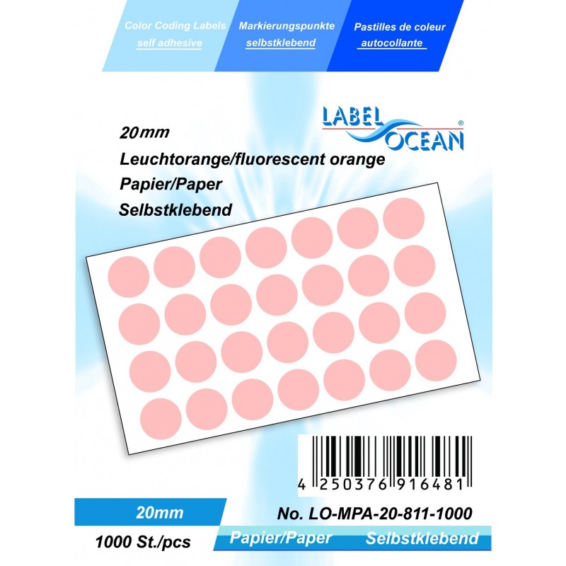 Pastilles Adhésives Colorées En Tissu Polyéthylène - Diamètre De 15 à 100 Mm - Pour Marquage Et Fixation