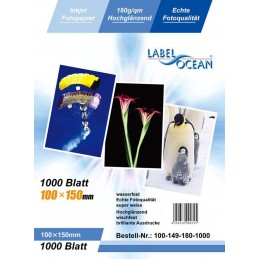 200 Feuilles Papier Photo 10x15 Cm Brillant, 200g/m², Pour Imprimante Jet D'encre - Idéal Pour Tirages Pro, Cartes Et Albums (Blanc)